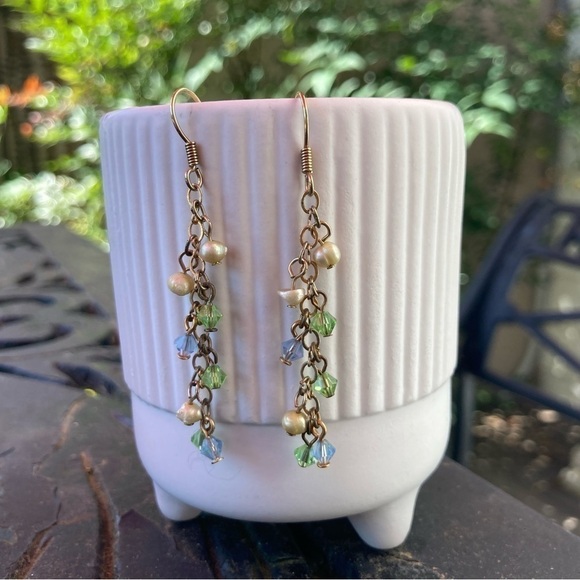 Jewel Drop Dangle Earrings - Picture 3 of 3